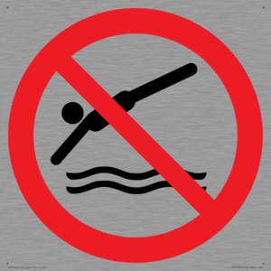 Prohibition: No diving